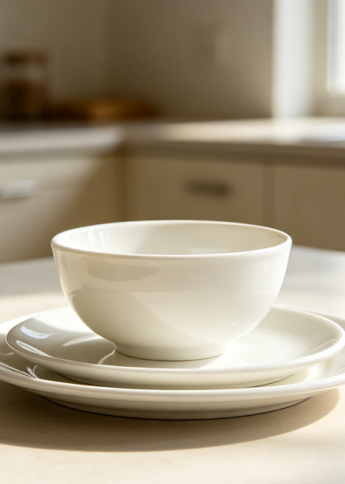 Simple Glazed Ceramic Kitchen Dining Set